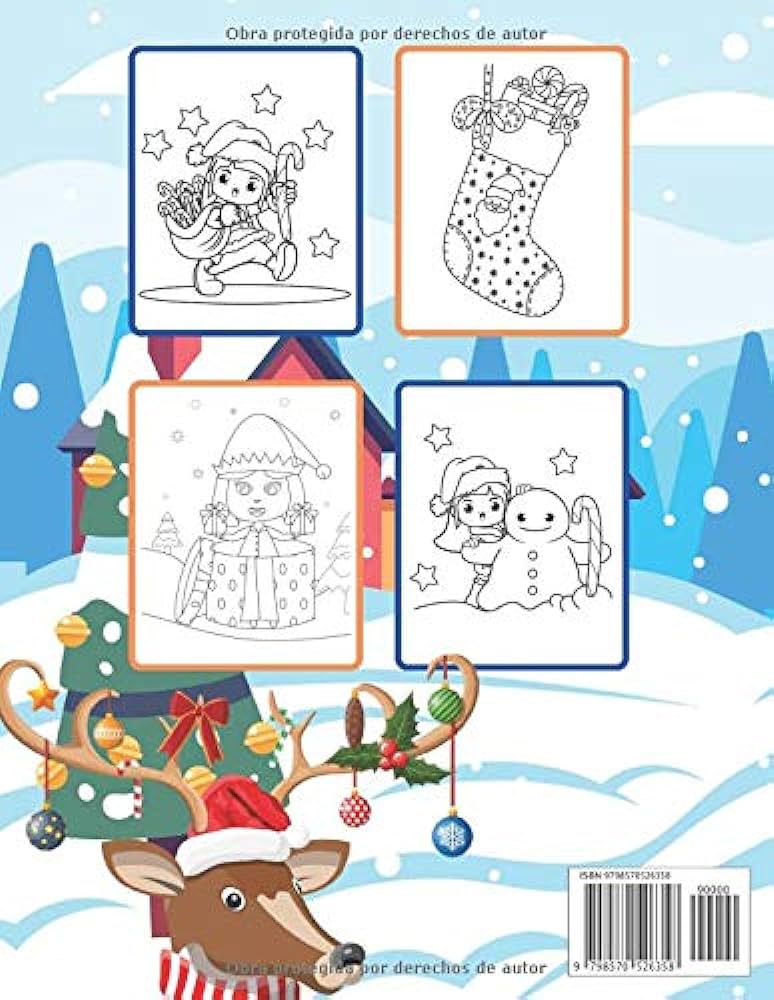 Feliz navidad libro de colorear hermosos dibujos navideãos para colorear regalo de navidad para niãos de a aãos libro de coloriage kr libros