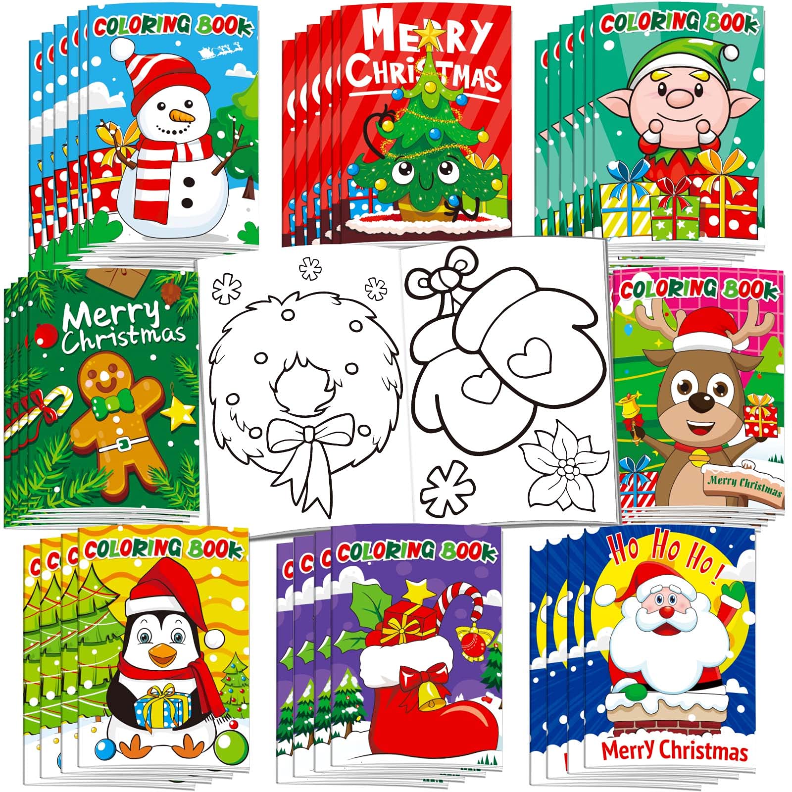 Omgouue libros de navidad para colorear para niãos libro de colorear de navidad para niãos de todas las edades actividades en interiores en casa regalos de fiesta suministros de regalo