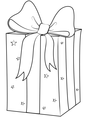 Dibujo de caja de regalo de navidad para colorear dibujos para colorear imprimir gratis