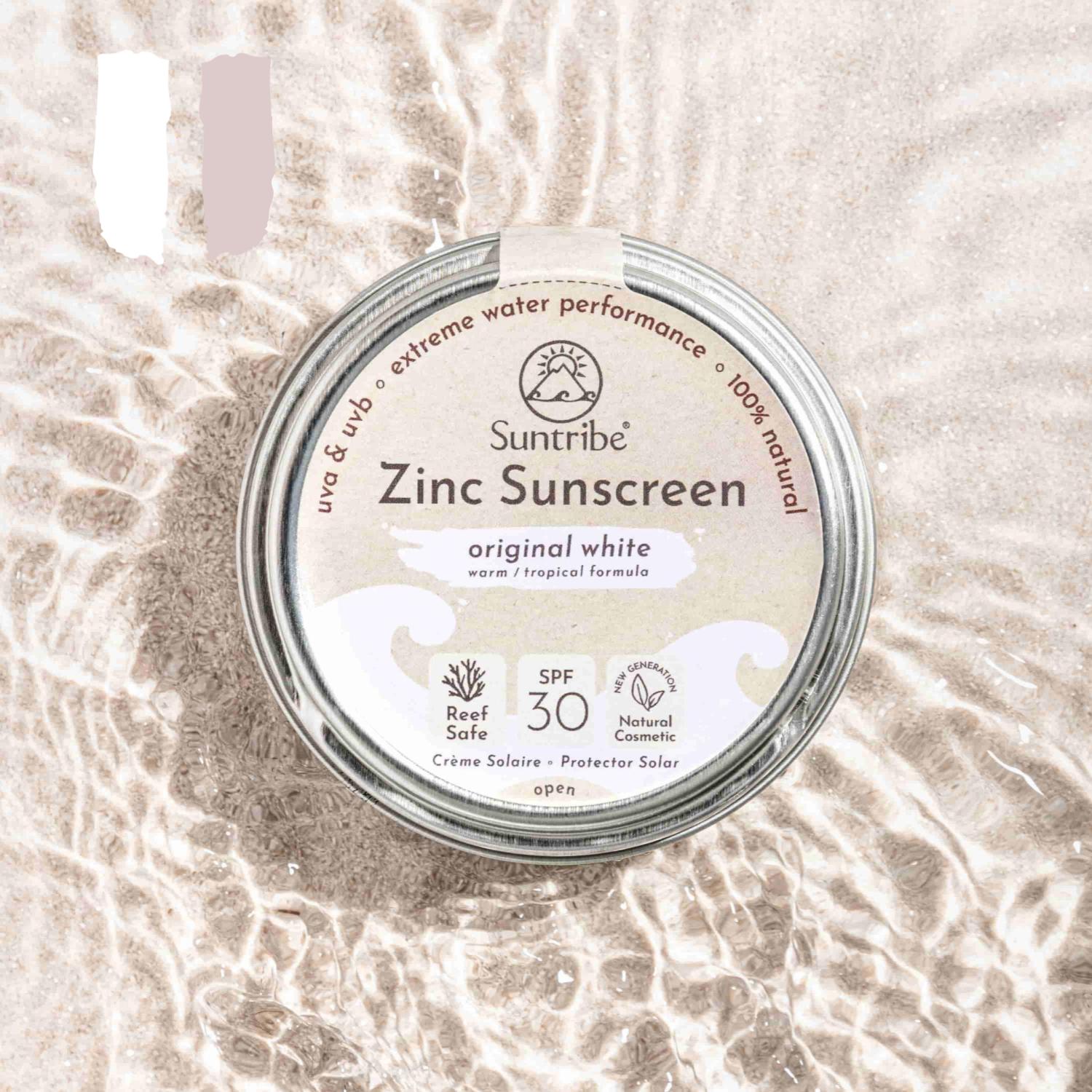 Natural mineral face sport zinc sunscreen spf â suntribe