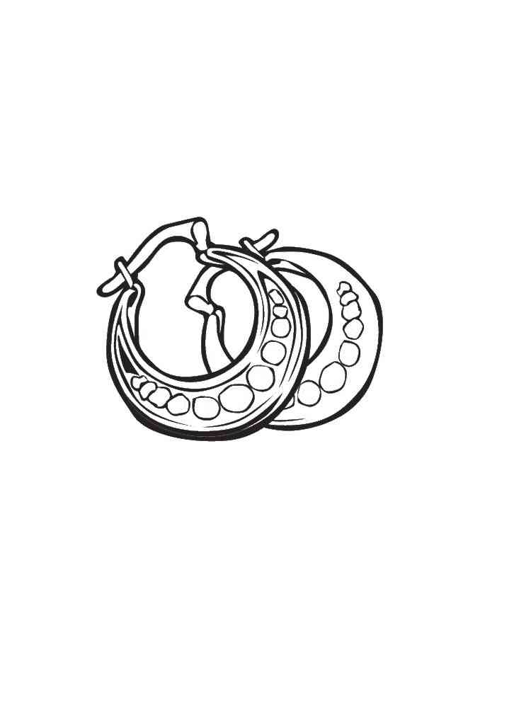 Earring coloring pages