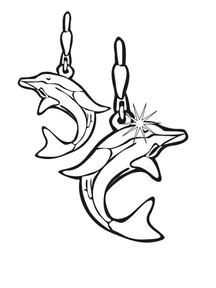 Earring coloring pages