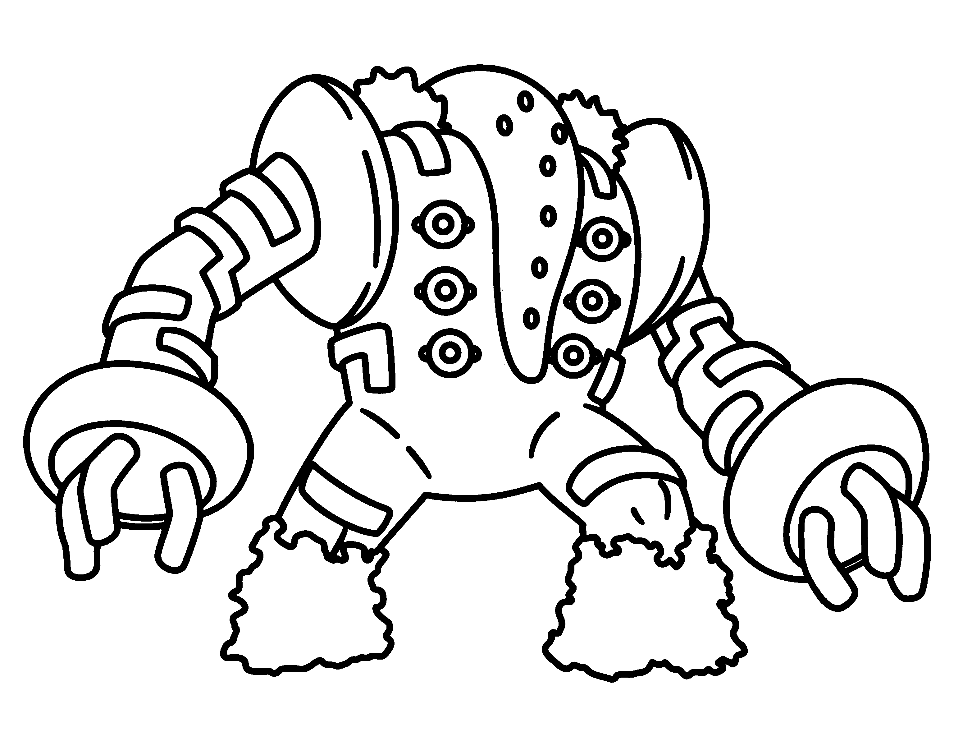 Pokemon regigigas coloring page
