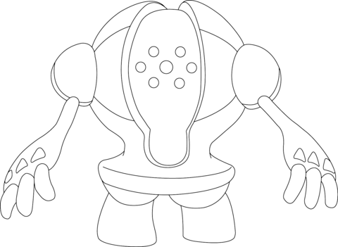 Registeel pokemon coloring page free printable coloring pages