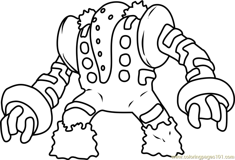 Regigigas pokemon coloring page for kids
