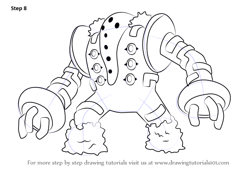 How to draw regigigas from pokemon pokemon step by step