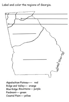 Nd grade identify regions of georgia by successful child tpt