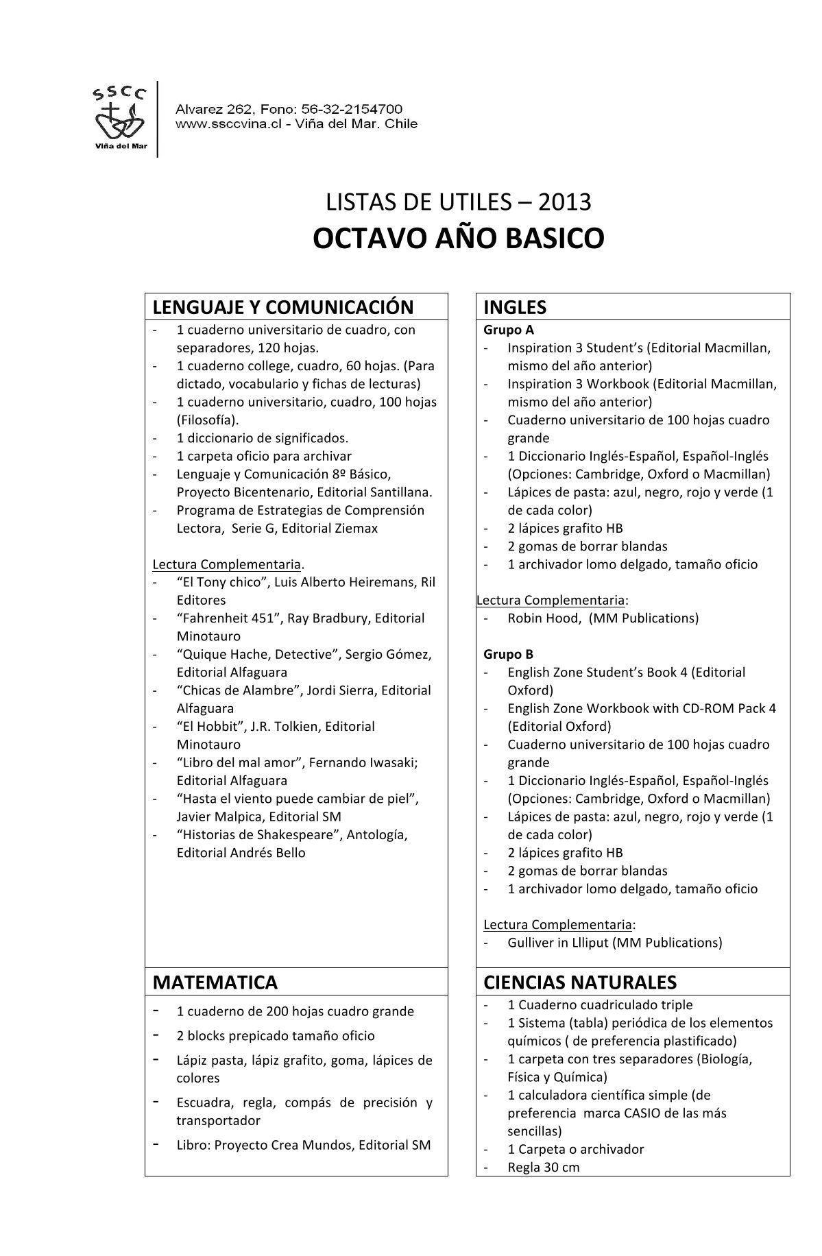 Octavo bãsico