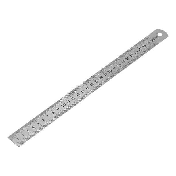 Regla de cm regla de metal de acero inoxidable precisa con escala transparente de cm de longitud medible con unidades de medida para dibujar en lãnea