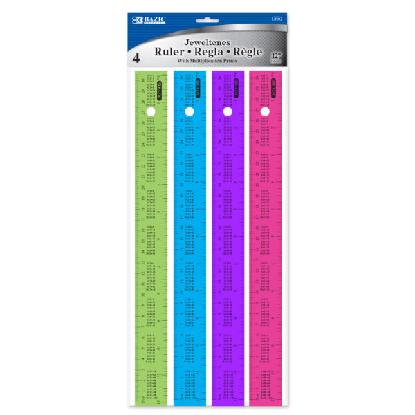 Bazic cm ruler w multiplication prints pack bazic products