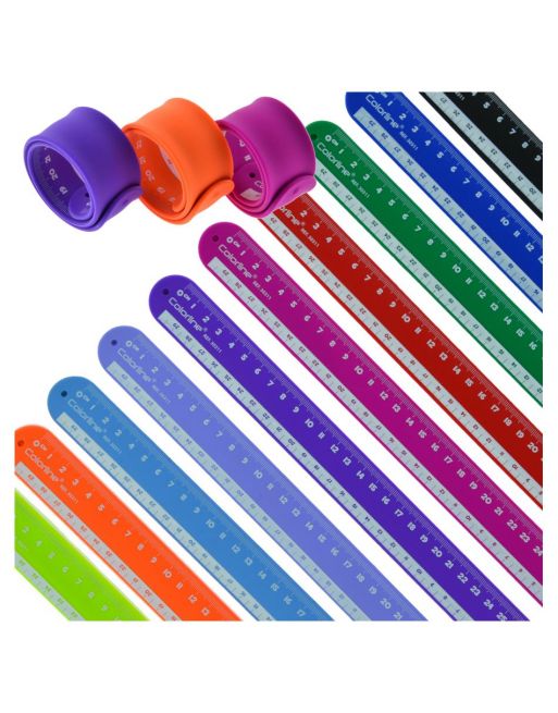 Regla cm enrollable colorline rulometro colores surtidos