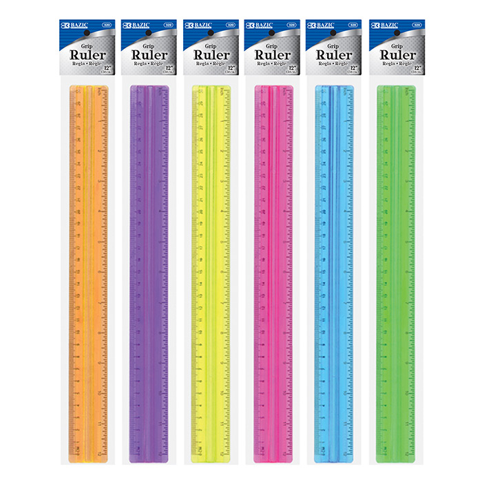 Bazic cm ruler w handle grip bazic products