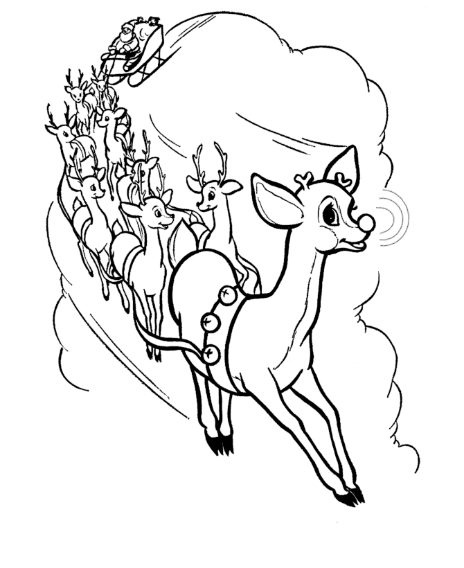 Free printable reindeer coloring pages for kids