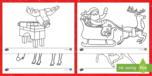 Reindeer louring pages worksheets teacher made