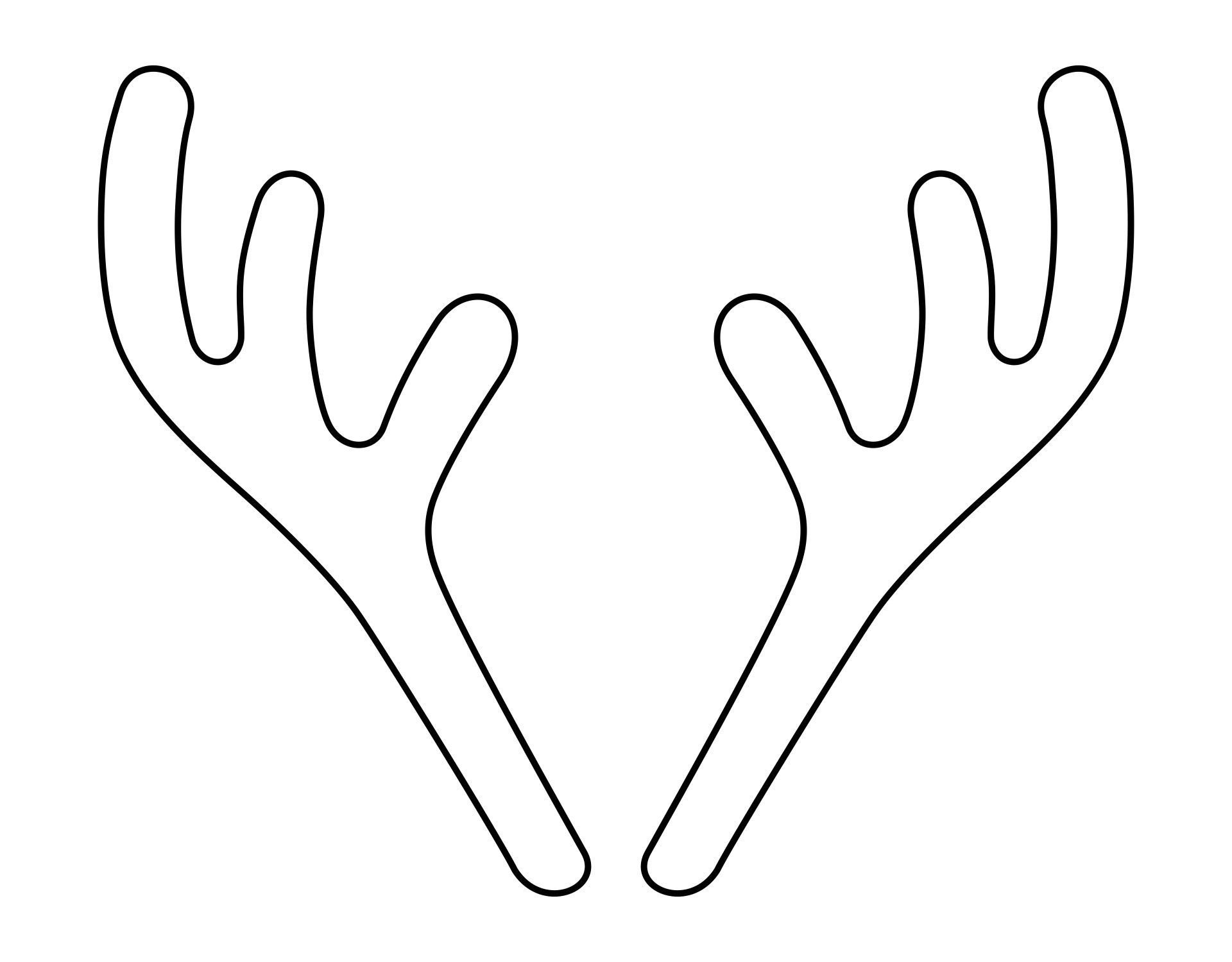 Best printable reindeer antlers pdf for free at