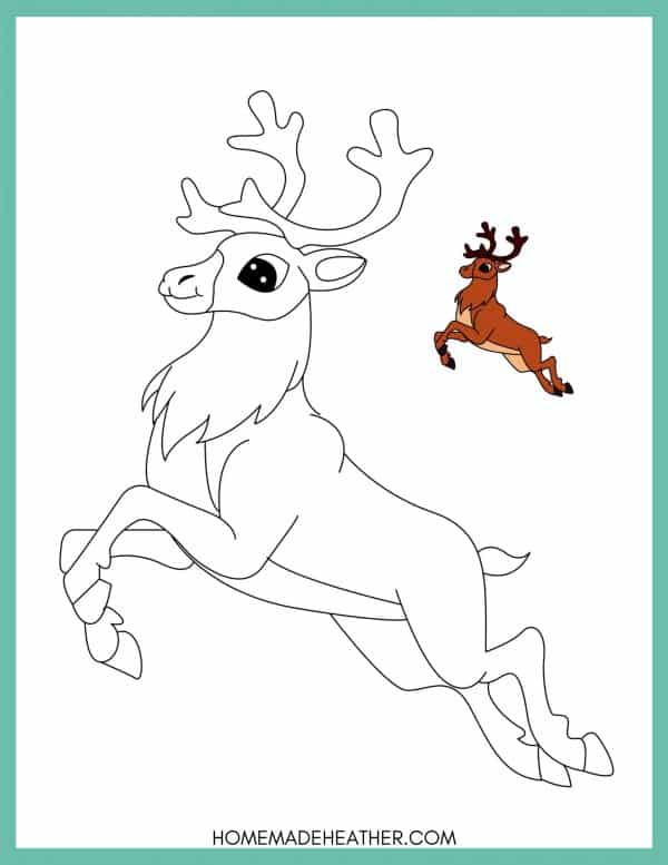 Free printable reindeer coloring pages homemade heather