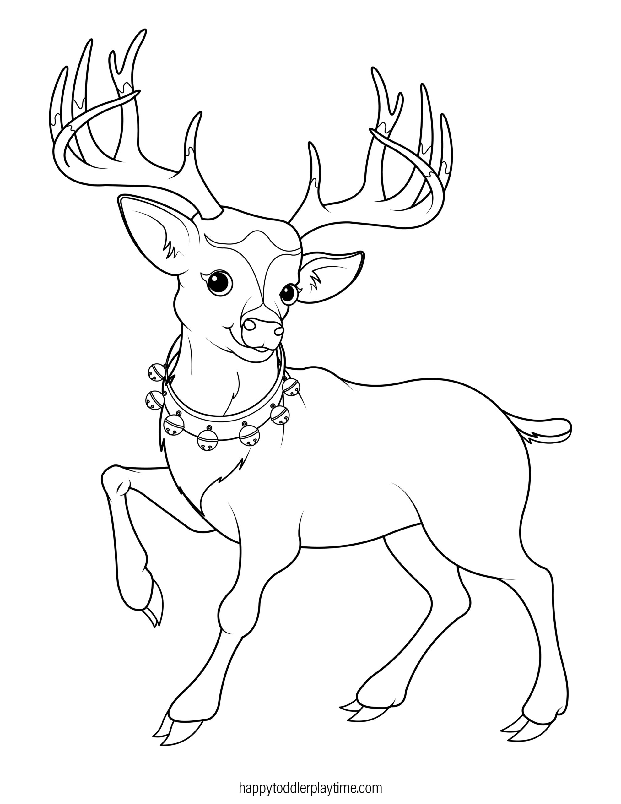 Free printable christmas reindeer coloring pages dash into holiday fun
