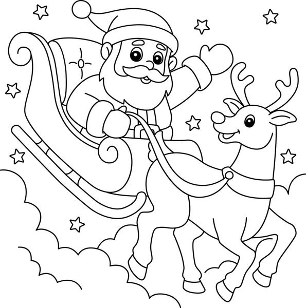 Thousand christmas reindeer colouring royalty