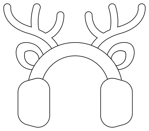 Reindeer antlers coloring page free printable coloring pages