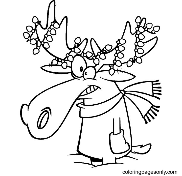 Christmas lights coloring pages