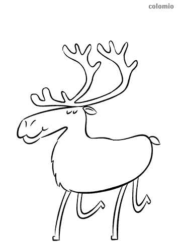 Reindeer coloring pages free printable reindeer coloring sheets