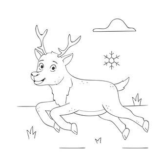Page deer antlers coloring page vectors illustrations for free download