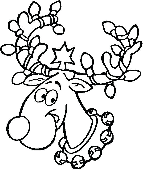 Reindeer coloring book wrapped in christmas lights printable and online