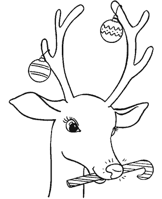 Reindeer coloring pages for kids