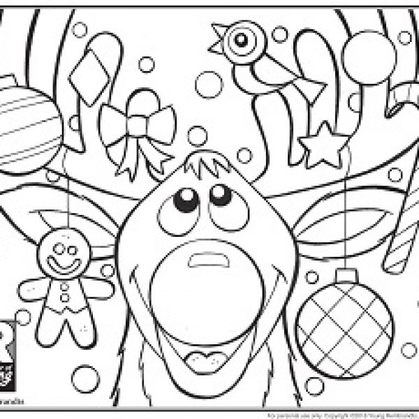 Reindeer coloring page