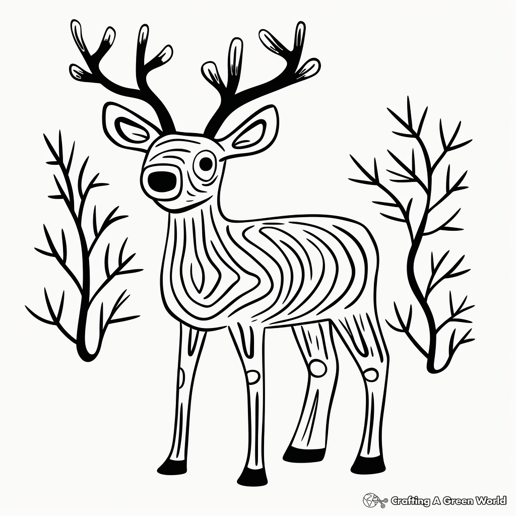 Reindeer coloring pages