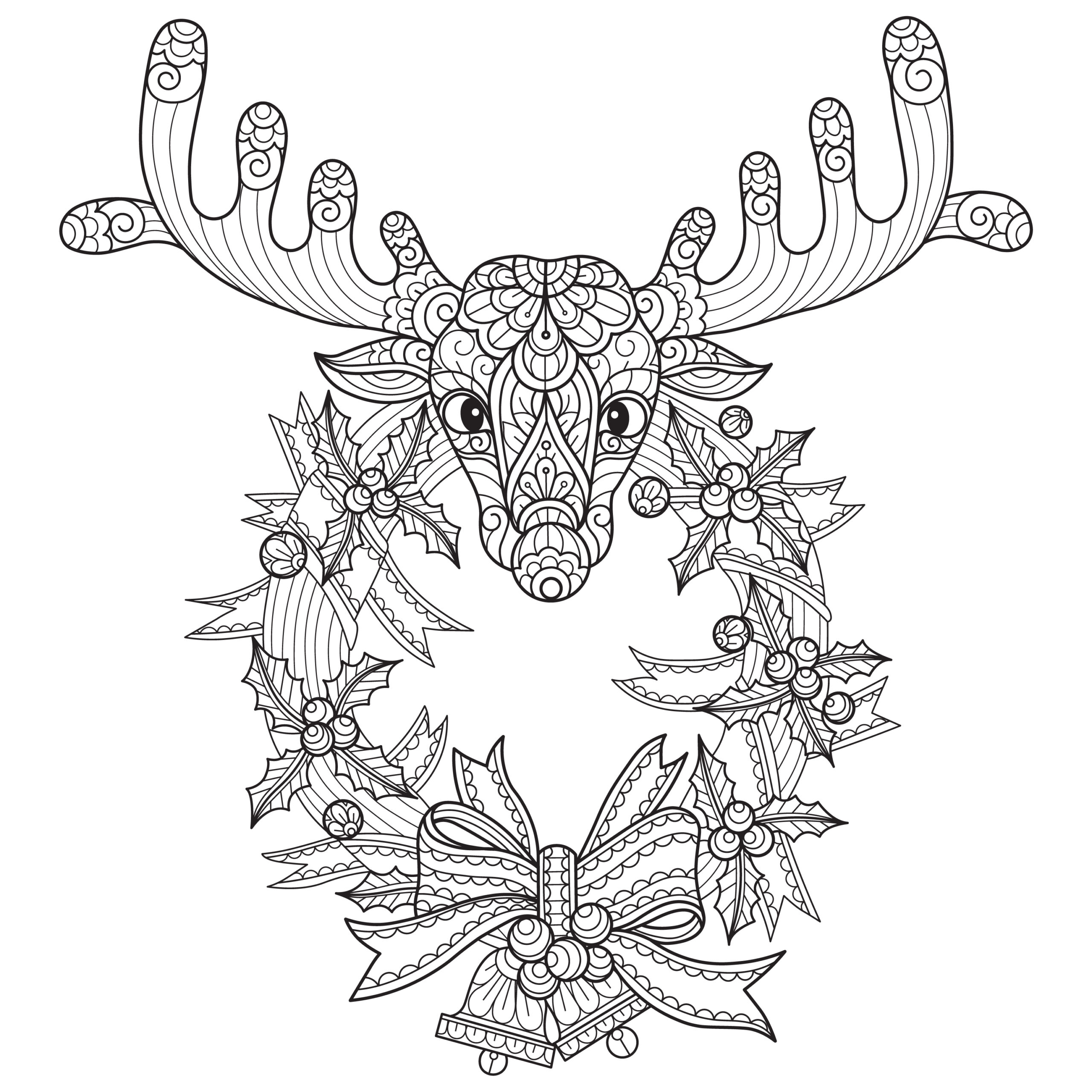 Printable reindeer coloring pages for kids add some color to that reindeer