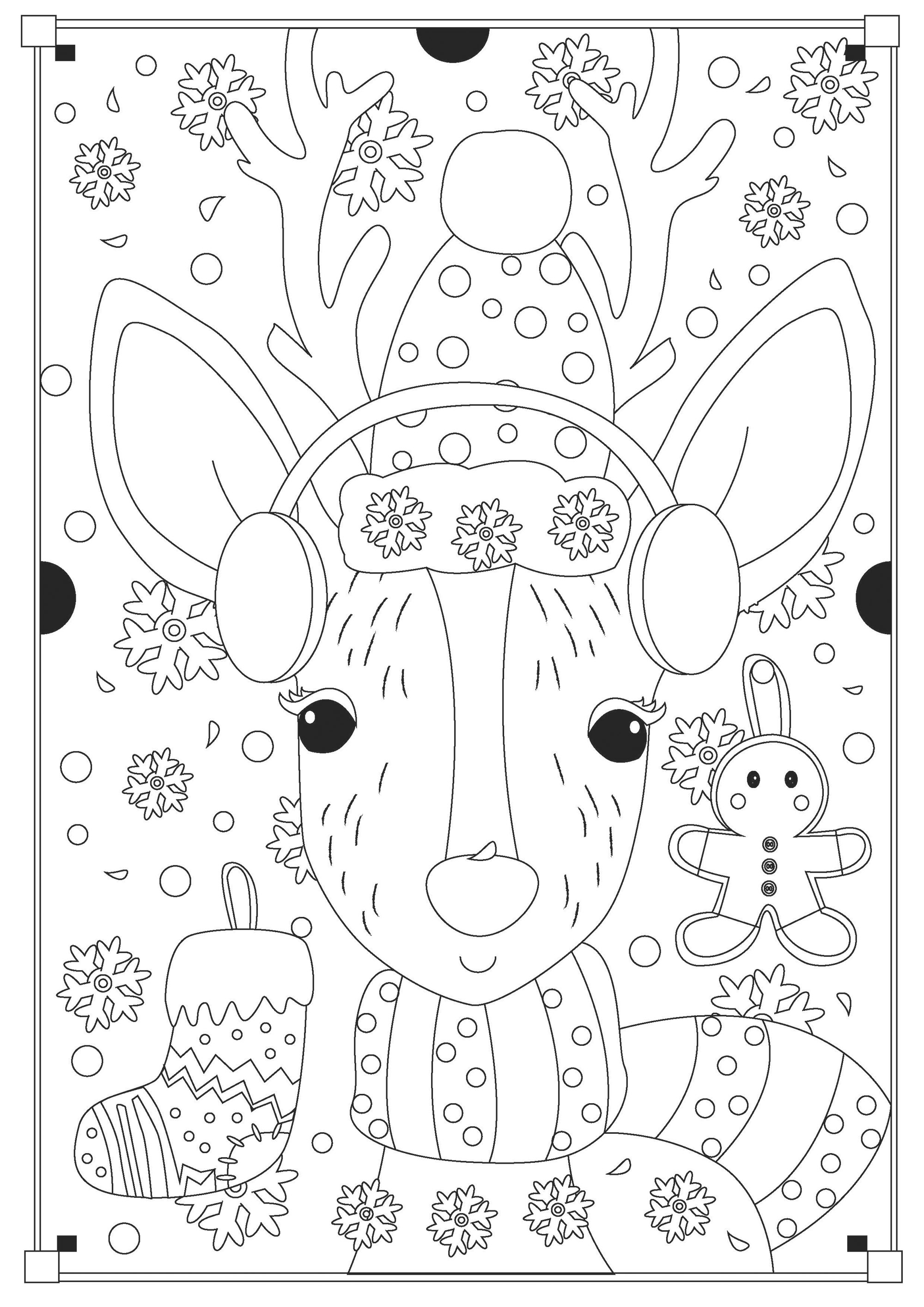 Santas cute reindeer