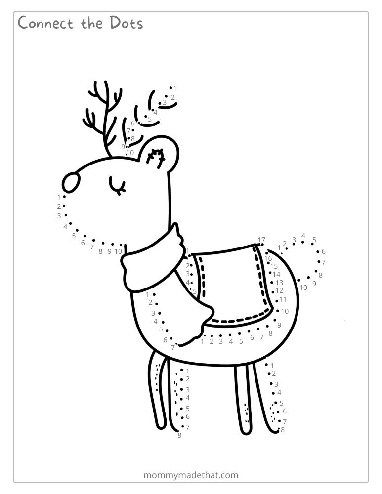 Free printable christmas dot to dot