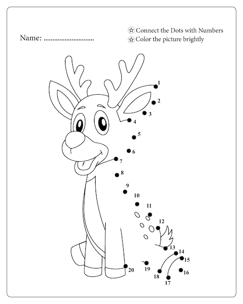 Premium vector cute animals dot to dot coloring pages for kids
