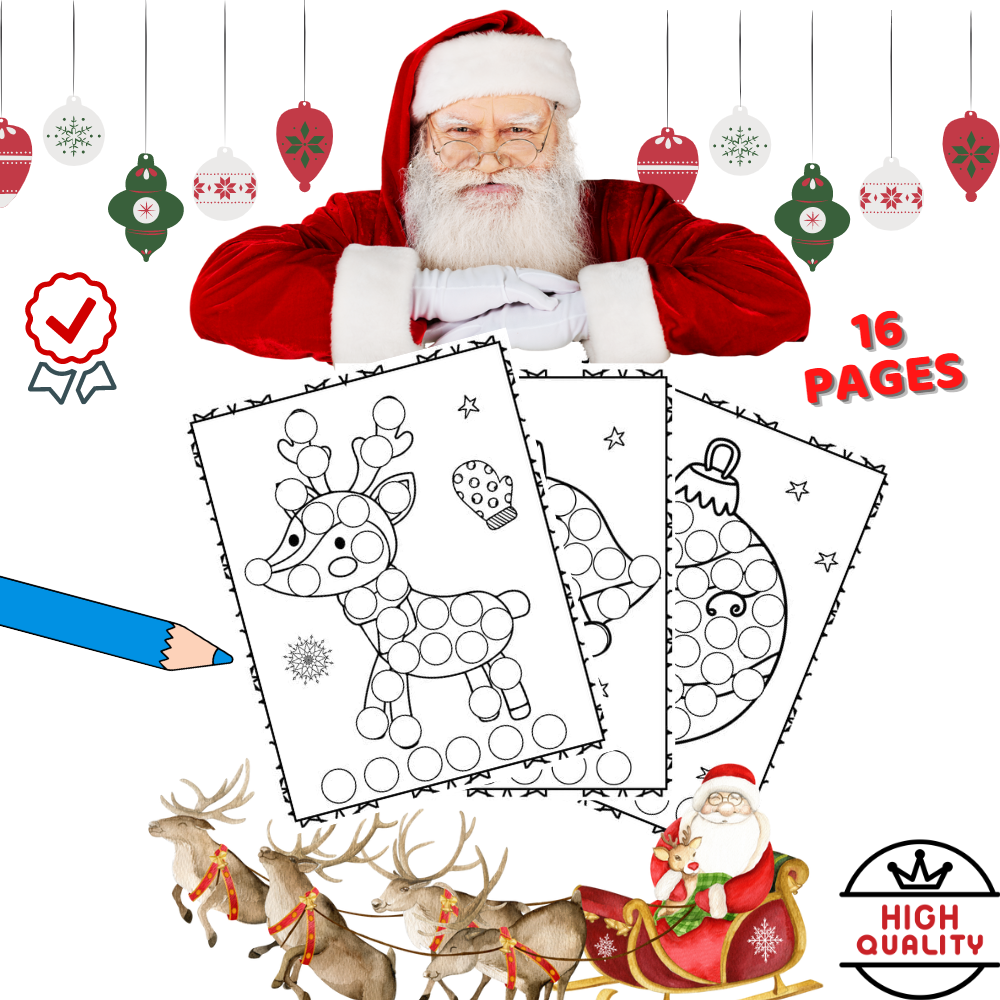 Christmas dot markers bingo dauberswinter coloring pages for new year made by teachers