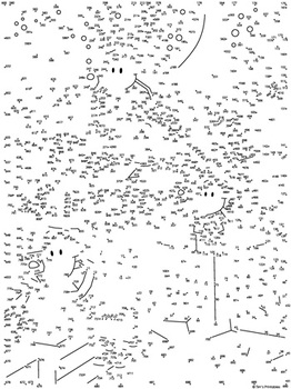 Reindeer dot to dot tpt