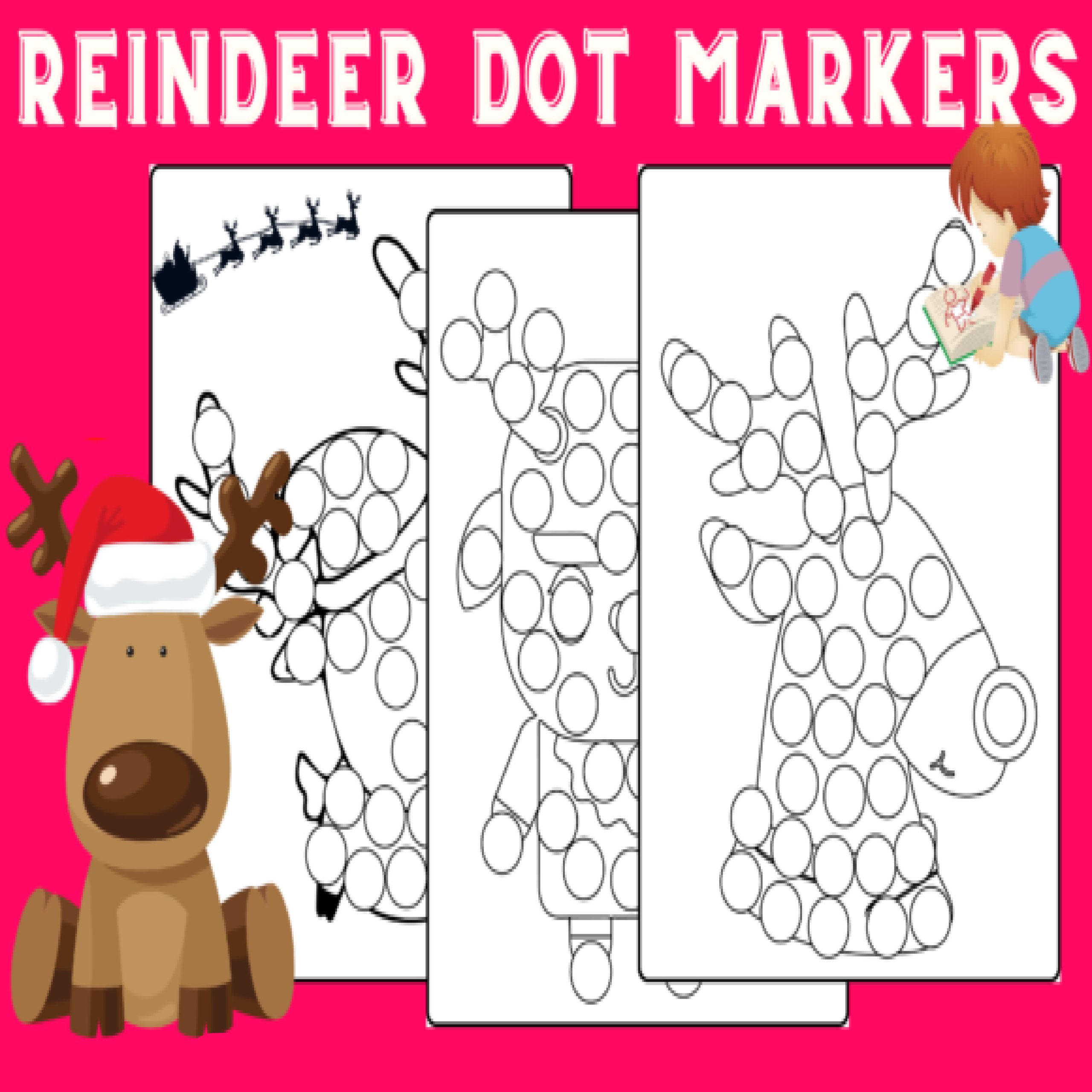 Reindeer dot marker activity pages made by teachers