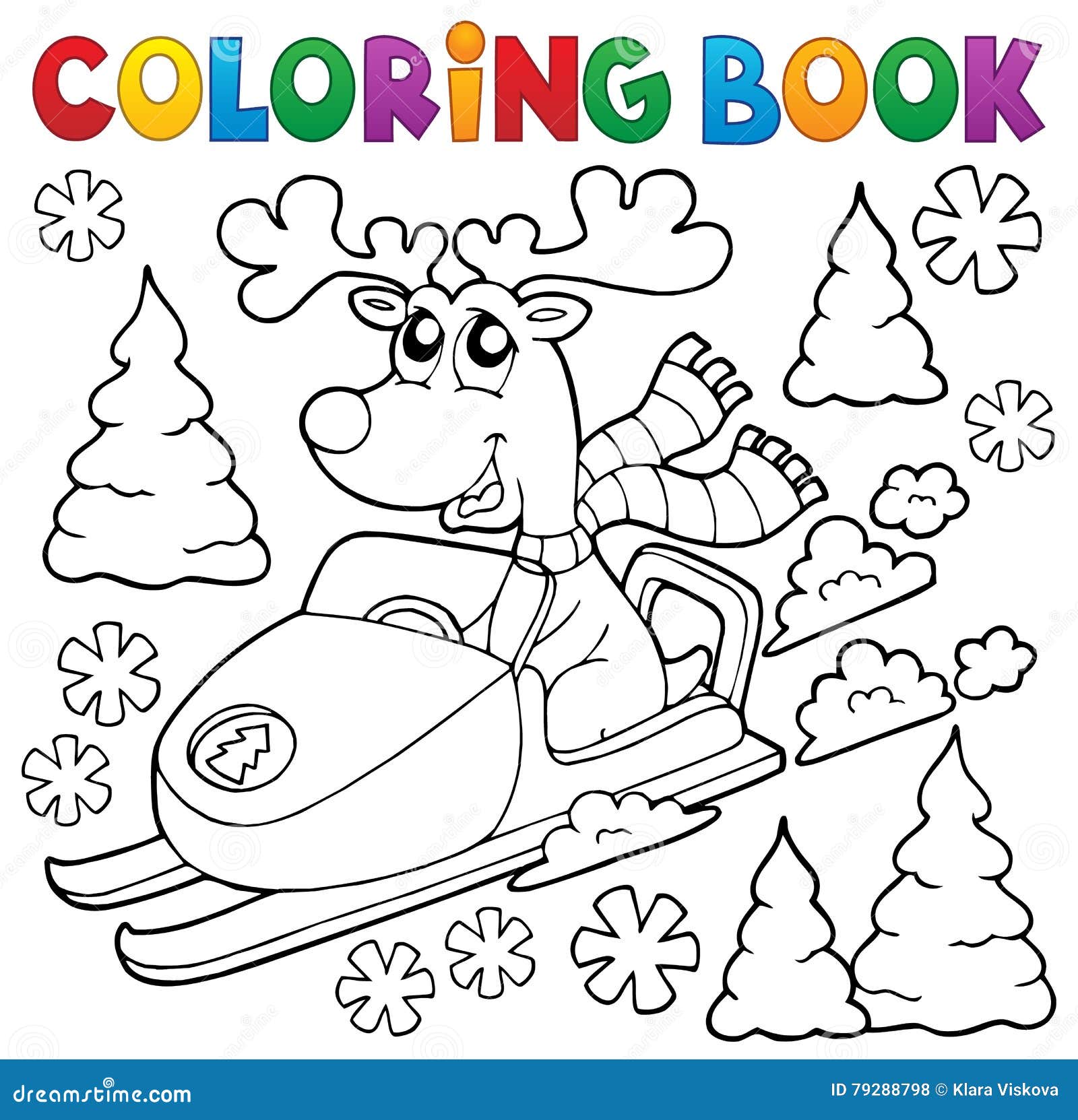 Reindeer coloring stock illustrations â reindeer coloring stock illustrations vectors clipart