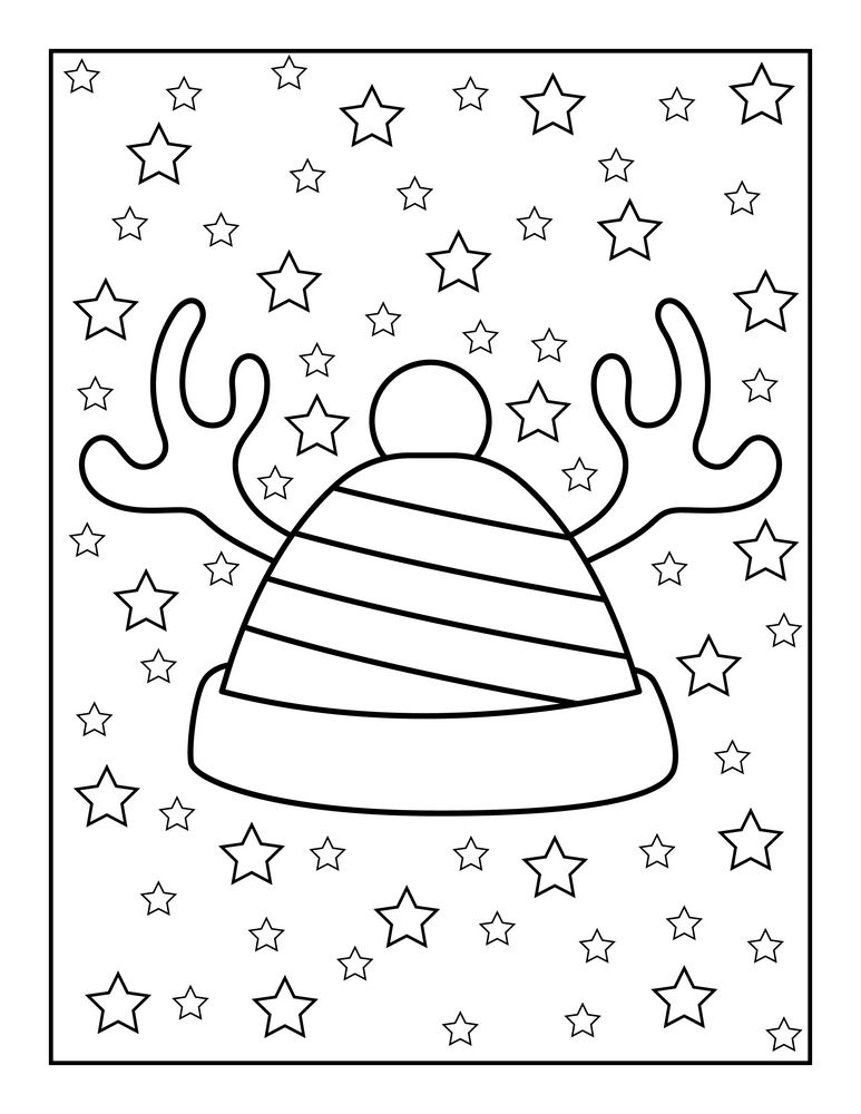 Santas reindeer coloring pages