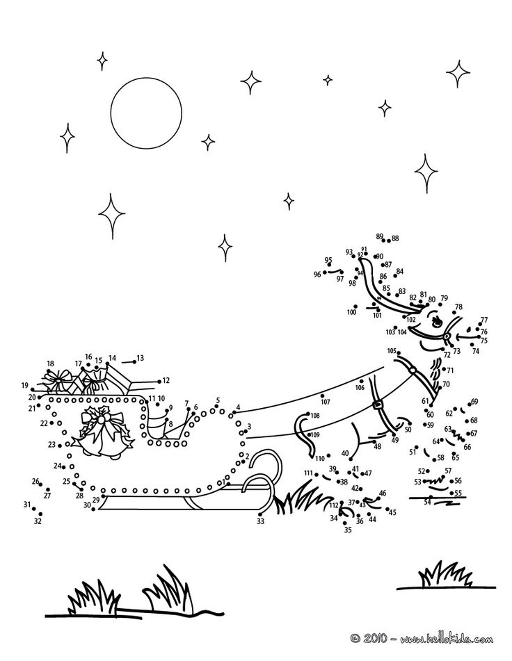 Wwwhellokids print page reindeer sleigh schede natale imprimibili di natale bambini di natale