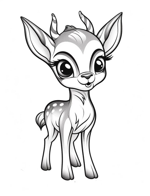 Page christmas deer coloring page pictures
