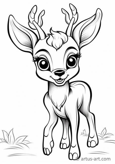 Deer coloring page printable coloring page artus art deer coloring pages cute coloring pages coloring book art