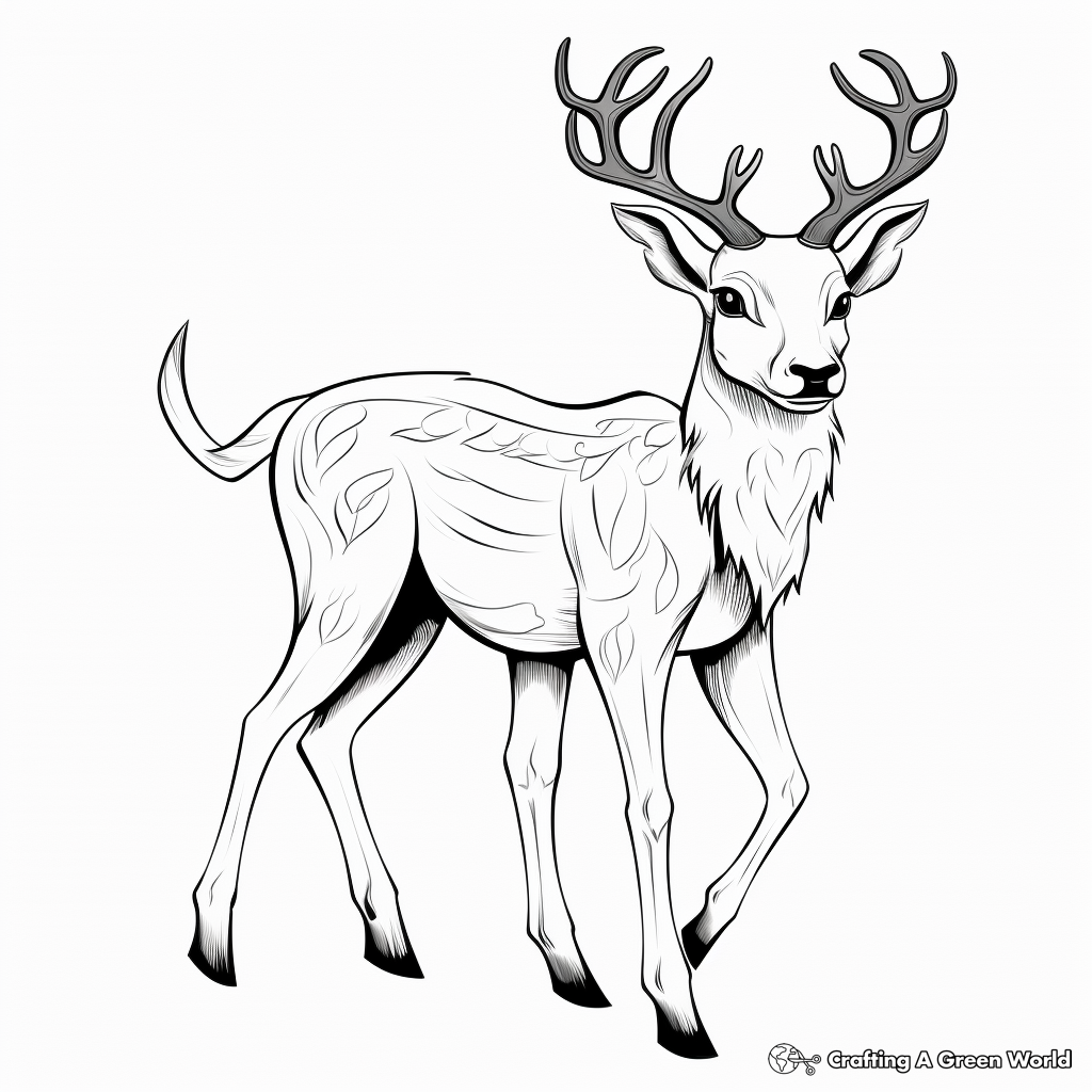 Reindeer coloring pages