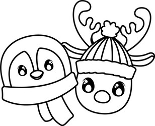Reindeer cartoon eyes vector images over