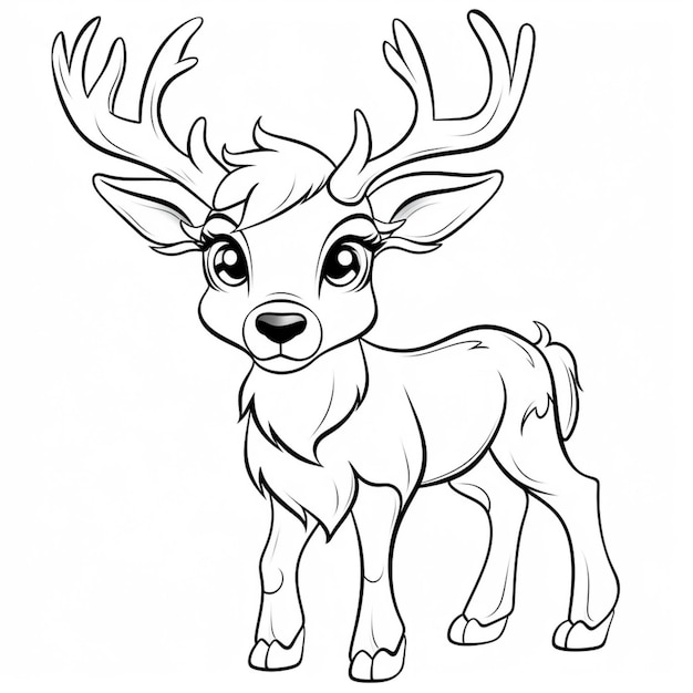 Reindeer coloring pictures