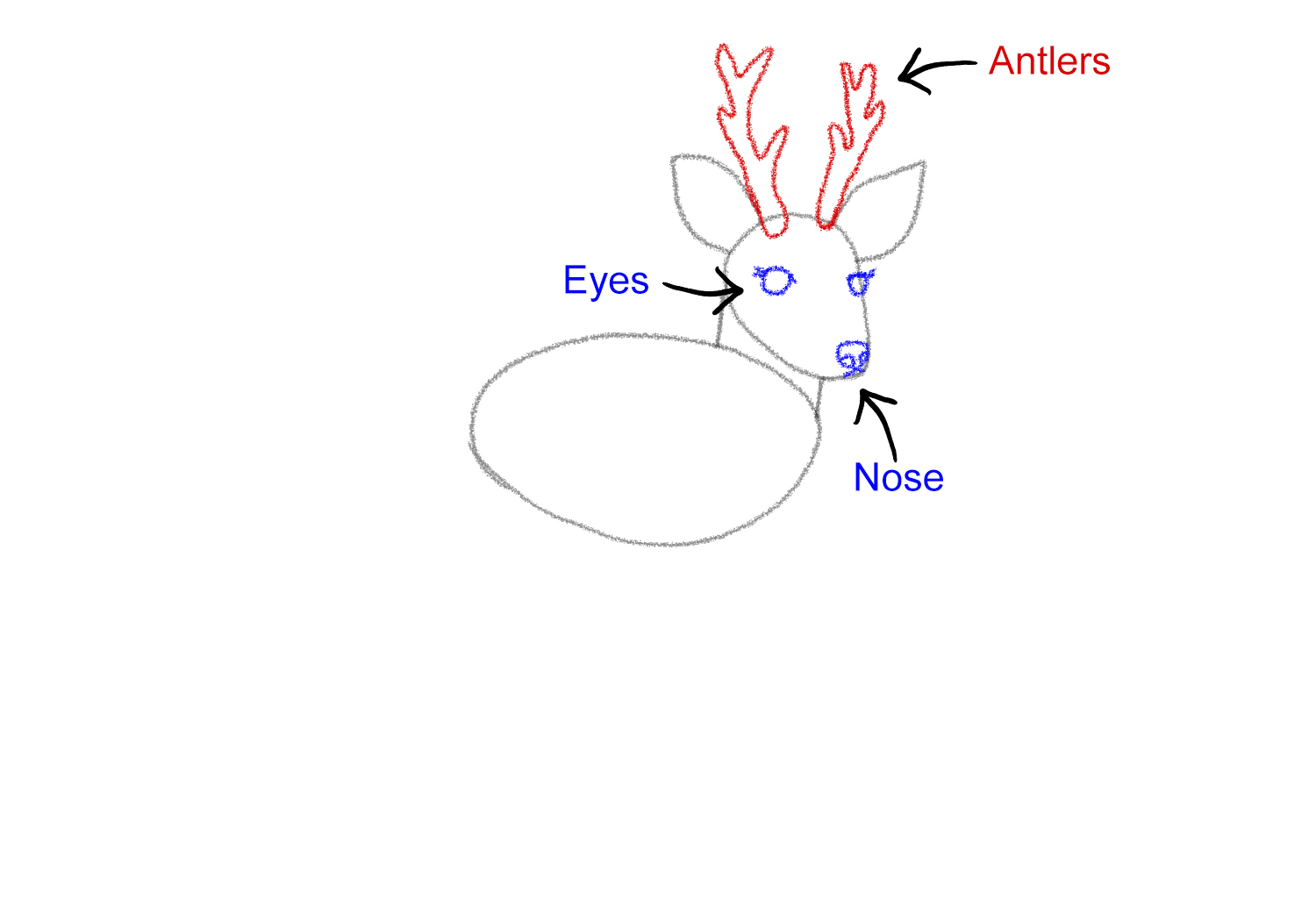 How to draw a reindeer design school