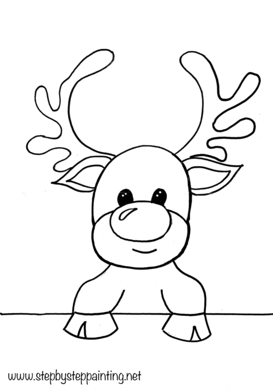 How to draw a reindeer