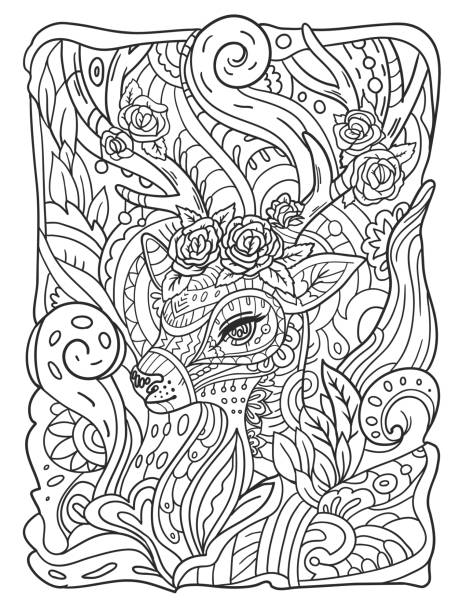 Deer eyes stock illustrations royalty