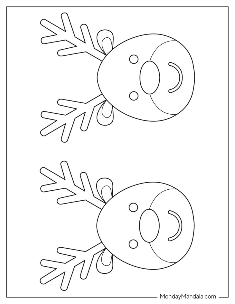 Reindeer templates free pdf printables