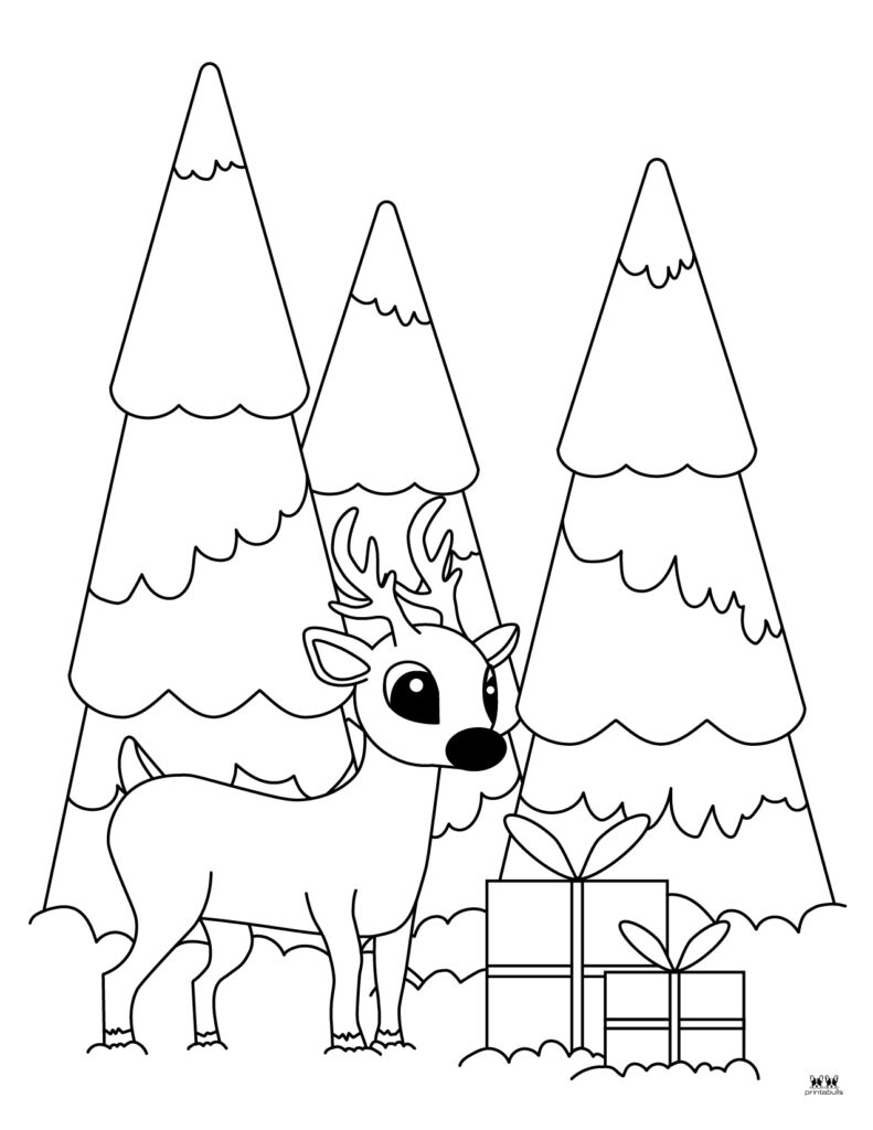 Reindeer coloring pages